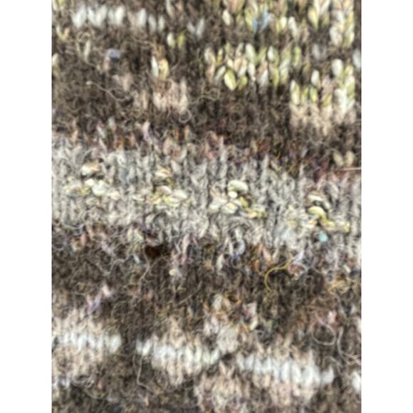 VTG L.L. Bean Women Wool Silk Fair Isle Sweater Made in Scotland Sz L Cozycore - Picture 10 of 13